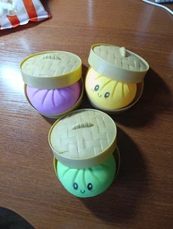 Сквіш антистрес Бао булочка пельмень Squishy Dumpling, м’яка іграшка 9 см в коробочці (2901)