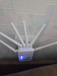 Wi-Fi ретранслятор усилитель до 300м² для роутера 300Мб/с, двухдиапазонный 2.4G + 4G вай фай ретранслятор усилитель сигнала - WIFI повторитель с LAN портом - расширитель покрытия сети фото от покупателей 8