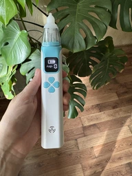 Электронный аспиратор назальный мощный для носа Electric Baby Nasal Aspirator соплеотсос электрический для новорожденных детей с музыкой белый фото от покупателей 11