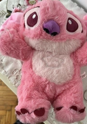 Мягкая детская игрушка «Дышащий Стич» (Stitch), плюшевая, розового цвета фото от покупателей 8