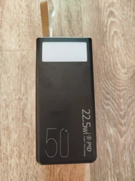 Повербанк 50000 mah 22.5W Super Fast Charge 10024 з LED дисплеєм і швидкою зарядкою PD/QC 3 порта powerbank павербанк для телефона apple айфона iphone самсунг samsung роутера планшета універсальний з ліхтариком фото від покупців 8