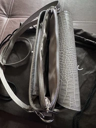Компактная женская кожаная сумочка Firenze Italy F-IT-9804CR черный крокодил