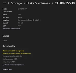 SSD накопичувач Crucial P3 4TB (CT4000P3SSD8), (up to 3500/3000 MB/s), 176-layer QLC NAND flash, M.2 (PCI-E 3.0)