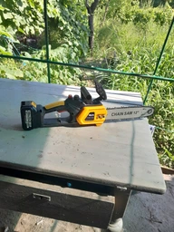 Акумуляторна ланцюгова пила ( пилка ) садова Vollyx Electric Saw з шиною 12" для дерева та гілок, електропила + 2 акумулятори 21В, кейс фото від покупців 11