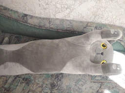 Мягкая игрушка обнимашка антистресс Британский Кот батон 130 см My Kigu Серый (9046) фото от покупателей 1