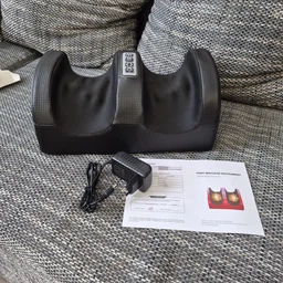Массажер для ног электрический роликовый с подогревом Foot Massager для массажа стоп и икр с 3 уровнями интенсивности, от сети Черный, WMS-026-Black фото от покупателей 3
