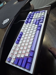 Бездротова клавіатура Proove Gaming Slicker Special Edition White-purple ENG + UA, 4000mAh, Hot-Swap, RGB, 2.4GHz/Bluetooth/USB
