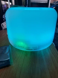 Увлажнитель воздуха ночник аромадиффузор ультразвуковой для дома с led подсветкой на 7 цветов и пультом 500 мл фото от покупателей 4