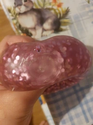 Сквиш Пельмень 10 см в коробочке, игрушка антистресс Glitter Dumpling улыбающийся пельешка в пароварке