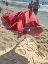 Пляжный зонт Красный Umbrella Anti-UV 2 м (SN9QI10067)