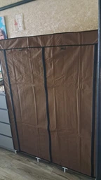 Складной шкаф большой STORAGE WARDROBE 175 х 130 х 45 см каркасный тканевый Черный