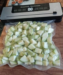 Вакуумный упаковщик бытовой вакууматор Deluxe Food Model: vs0150 украинская версия для еды да продуктов 120 Вт с дисплеем и резаком + шланг для вакуумування