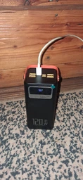 Павербанк 100000 mAh 120W зі швидкою зарядкою та вбудованим кабелем портативний зовнішній акумулятор (білий) фото від покупців 7