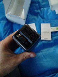 Павербанк Ugreen PB726 20000 mAh 165W 2xUSB-C + USB-A встроенный кабель PD 100W Темно-серый (55987B)