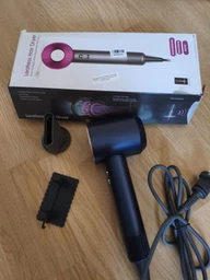 Профессиональный фен для волос Super Hair Dryer 1600 Вт + насадка концентратор, жемчужный фото от покупателей 2