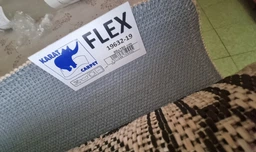 Безворсовий килим на гумовій основі Flex 1.2x1.7 м. коричневий с бежевим 19632/91