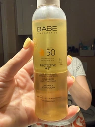 Солнцезащитный невидимый спрей-мист BABE Laboratorios Protective Mist Invisible Sunscreen SPF 50 для лица, тела и волос 150 мл (8436571632456)