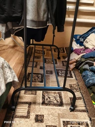 Двойная стойка вешалка для одежды и обуви Loft Rack TW-602 напольная стальная с полкой на колесах Black фото от покупателей 10