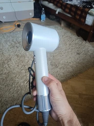 Фен для волосся SUPERSONIC Leafless Hair Dryer 1600 Вт з іонізацією, 3 режими сушіння, 1 насадка, сірий металік фото от покупателей 2