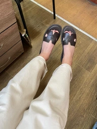 Жіночі шльопанці з натуральної шкіри темно-коричневого кольору PARADIZE SHOES з устілкою Memory Foam 39 розмір (устілка 24,5 см)