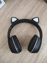 Беспроводные наушники детские ATD CAT EAR L400 с кошачьими ушками LED подсветкой Bluetooth 5.0 microUSB встроенным микрофоном радио Pink фото от покупателей 3
