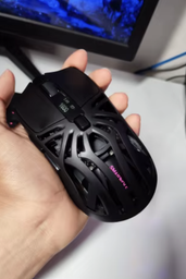 Бездротова ігрова миша для комп'ютера / ноутбука / планшета SMAILWOLF RS8 Bluetooth мишка з USB приймачем і LED-підсвічуванням, 12.5х6.5х4 см, чорна (99089321)