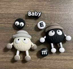Джибитсы для кроксов "Baby m&m" 6 шт, набор украшений джибитсов для обуви крокс crocs