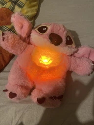 Мягкая детская игрушка «Дышащий Стич» (Stitch), плюшевая, розового цвета
