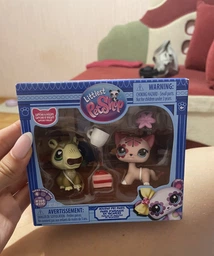 Набір фігурок Littlest Pet Shop Lps серія 4 HOLIDAY PET PAIRS святкова пара домашніх тварин Capycino