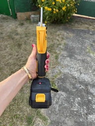 Аккумуляторный секатор кусторез VOLLYX садовый электрический 21V, электросекатор, аккумуляторные садовые ножницы в кейсе + 2 аккумулятора и кейс, желтый