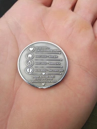 Монета сталева подарункова на 11 річницю сталевого весілля з гравіюванням (гравіруванням) з двох сторін Гралекс 15-019-005-01