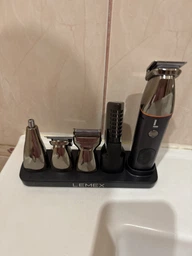 Преміальний Тример для бороди 5в1 LEMEX STYLING TOOLS Тример для тіла, носа, гоління з магнітними насадками LM4414 IPX6 Версія 2026