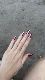 Накладні нігті в комплекті зі скотчем Deep Red