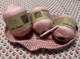 FibraNatura Raffia Chunky, Жёлтый №114-24 - пряжа для сумок, целлюлоза, 100г 120м, рафия