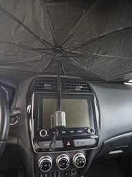 Солнцезахисна Парасолька на лобове скло в авто Автомобільний козирок для захисту від сонця Car Umbrellas фото от покупателей 1