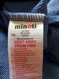 Підлітковий спортивний костюм (худі + штани) для хлопчика Minoti 23fleece122 42577TEN 146-152 см Блакитний (5063025438949)