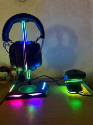 Подставка для наушников New Bee NB-Z12 игровая RGB подсветка настольный держатель Black