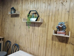 Навісні полиці настінні на стіну для книг декору дому полички три 3 шт деревяні декоративні білі фото від покупців 4