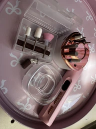 Профессиональный беспроводной фрезер для маникюра и педикюра Nail Machine 8809 машинка для маникюра и педикюра и УФ лампа + подарок 12 насадок, белый фото от покупателей 4