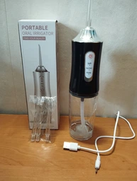 Ирригатор портативный для полости рта A-10 220 ml и чистки зубов и промывки брекетов фото от покупателей 3
