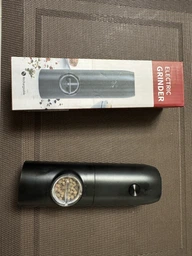 Электрическая мельница для специй с подсветкой, 1 шт. Electric Grinder Rechargeable для измельчения соли и перца, USB, черная