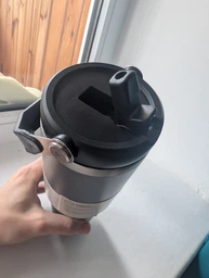 Термочашка для чаю та кави Stanley IceFlow Flip Straw Tumbler 0,89л. | Charcoal фото від покупців 2