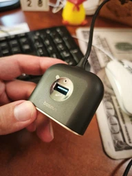 USB-Хаб Baseus Square Round USB to USB 3.0 + 3USB 2.0 1m Black