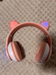 Беспроводные наушники с кошачьими ушками CAT EAR Bluetooth 5.0 + EDR детские наушники, игровые с блютуз гарнитурой и LED подсветкой, розовые VIV-23M фото от покупателей 1