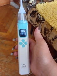 Электронный аспиратор назальный мощный для носа Electric Baby Nasal Aspirator соплеотсос электрический для новорожденных детей с музыкой белый фото от покупателей 2
