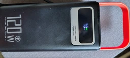 Повербанк Power bank 100000 mAh USB, Type-C, MicroUSB с Led-дисплеем, быстрой зарядкой и встроенными кабелями, белый