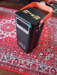 Повербанк Power bank 100000 mAh USB, Type-C, MicroUSB с Led-дисплеем, быстрой зарядкой и встроенными кабелями, белый фото от покупателей 16