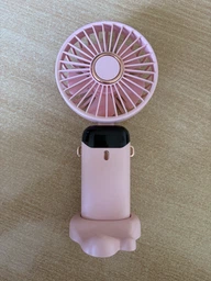 Портативний вентилятор Mini fan XL-880 діаметр 9 см з підставкою для телефону та дисплеєм фото від покупців 2