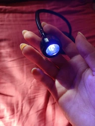 Лампа для маникюра ультрафиолетовая Clip on UV Lamp 365nm + 395nm фонарик наращивания ногтей, USB, 360°, Черный фото от покупателей 2