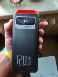 Повербанк Power bank 100000 mAh USB, Type-C, MicroUSB с Led-дисплеем, быстрой зарядкой и встроенными кабелями, белый фото от покупателей 10